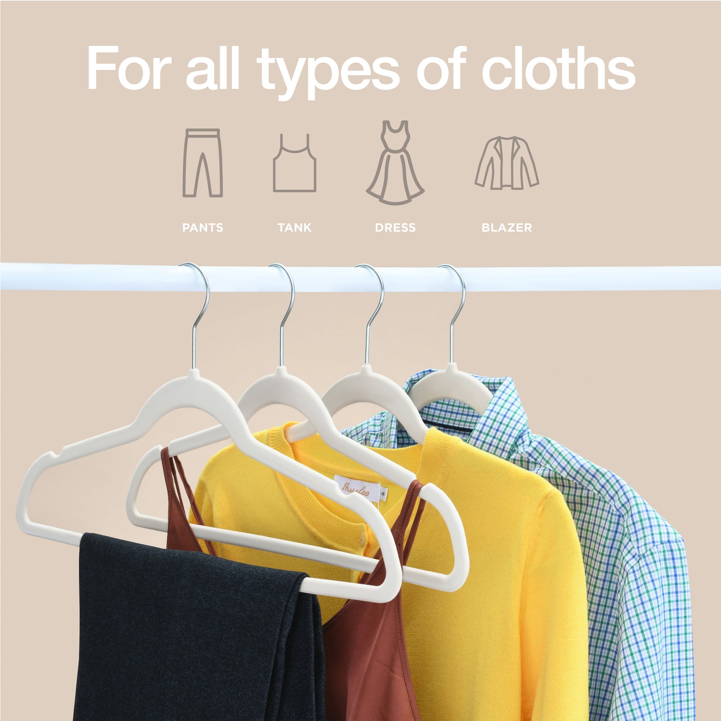 Home-it Velvet Shirt/Dress Hangers - 50 Pack