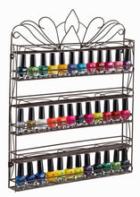 Load image into Gallery viewer, HOME-IT NAIL POLISH RACK NAIL POLISH ORGANIZER HOLDS UP TO 102 BOTTLES METAL FRAME, UNBREAKABLE (COLOR BRONZE)
