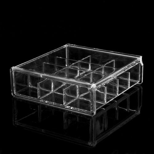 Home-it Clear Acrylic Cosmetic 12 with Cover Lipstick Brush Holder Makeup Organizer