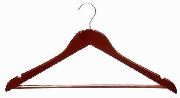 Home-it (24) Pack Solid Wood Clothes Hangers, Coat Hanger Light Cherry Wooden Hangers