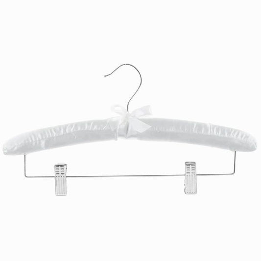 HOME-IT PADDED HANGERS WITH CLIPS PADDED CLOTHES HANGERS PADDED COAT HANGERS PADDED BABY HANGERS AND PADDED HANGERS FOR SWEATERS (PACK OF 12)
