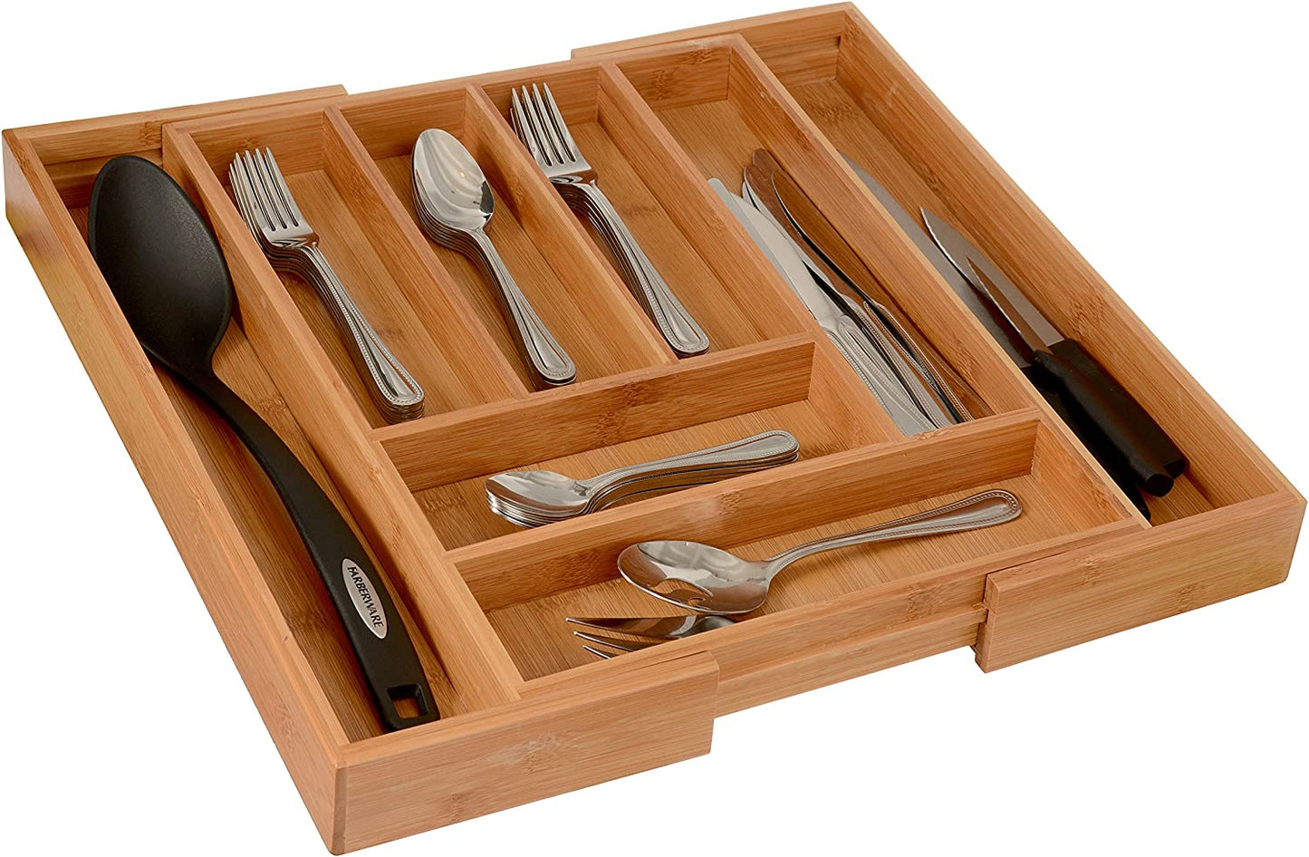 HOME-IT EXPANDABLE CUTLERY DRAWER ORGANIZER, FLATWARE DRAWER DIVIDERS, KITCHEN DRAWER ORGANIZER NICE CUTLERY HOLDER