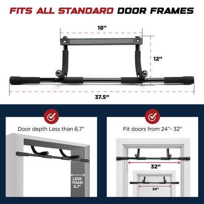 Pull up bar Doorway Heavy Duty Chin up bar Trainer for Home Gym Doorway Pull up bar or dip bar