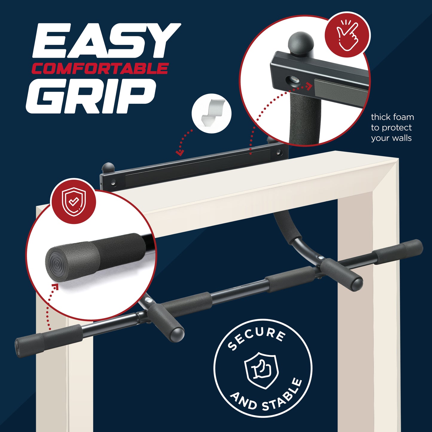 Pull up bar Doorway Heavy Duty Chin up bar Trainer for Home Gym Doorway Pull up bar or dip bar