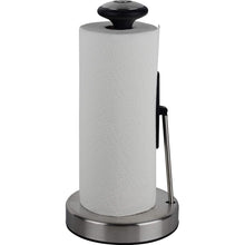 Load image into Gallery viewer, Paper Towel Holder Stainless Steel - Easy to Tear Paper Towel Dispenser - Weighted Base - Adjustable Spring arm to Hold Any Type of Paper Towels - fits in Kitchen or for Bathroom Paper Towel Holder
