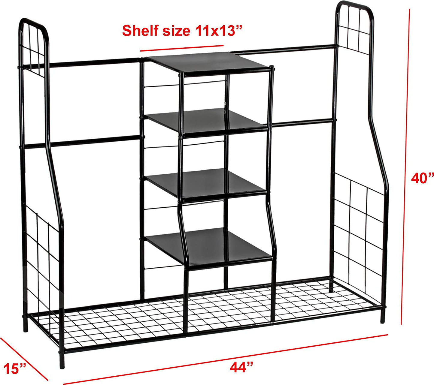 Golf Bag Sports - Dual Golf Storage Organizer - Golf Organizer Rack for Garage - Indoor & Outdoor Garage Organizer Holder - Large Capacity Garage Sports Equipment Organizer - Heavy Duty Steel Storage Cart