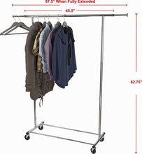 Load image into Gallery viewer, HOME-IT CHROME COMMERCIAL CLOTHING GARMENT RACK
