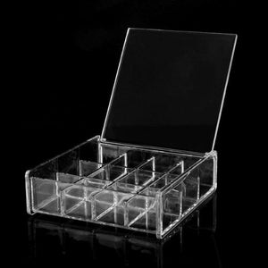 Home-it Clear Acrylic Cosmetic 12 with Cover Lipstick Brush Holder Makeup Organizer