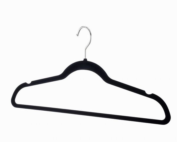 Premium Velvet Hangers Heavy duty - 50 Pack Clothes Hangers - Non slip Black Suit hangers - Clothes Hanger Hook swivel 360 - Ultra Thin (50 Pack)