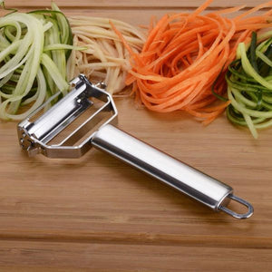 Home-it Handheld Spirelli Spiral Vegetable Slicer, julienne peeler Commercial Grade with Stainless Steel Traditional Ultra Sharp