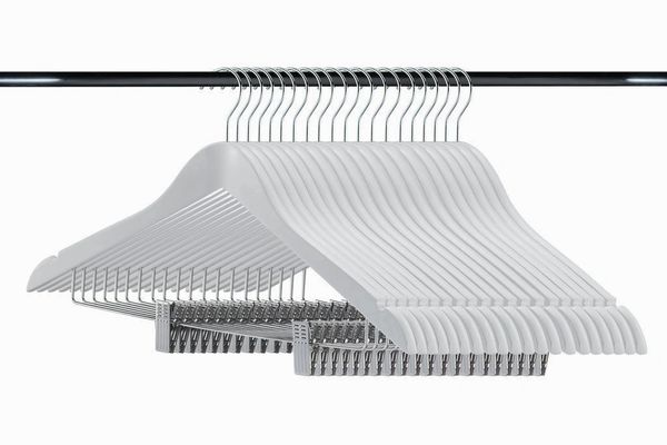HOME-IT (20 PACK) WHITE WOOD SOLID WOOD CLOTHES HANGERS, COAT HANGER W –  homeitusa
