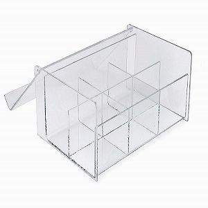 Home-it Acrylic 6 Compact Tea Bag Box orgenizer