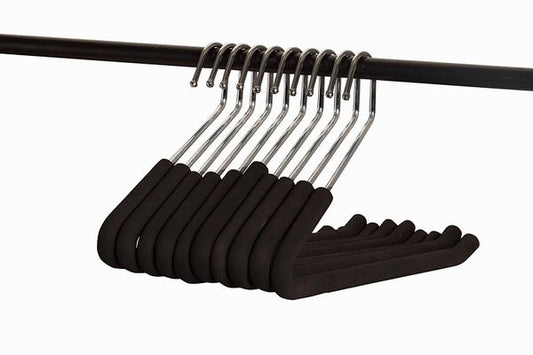 HOME-IT 10 PACK PANTS HANGERS SPACE SAVING PANTS HANGERS OPEN ENDED TROUSER HANGERS