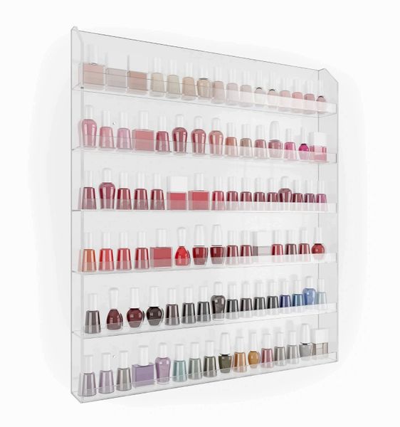 Nail Polish Wall Rack Organizer Holds up to 102 Bottles