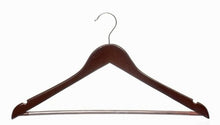 Load image into Gallery viewer, Home-it (24) Pack Solid Wood Clothes Hangers, Coat Hanger Dark Mahogany Wooden Hangers

