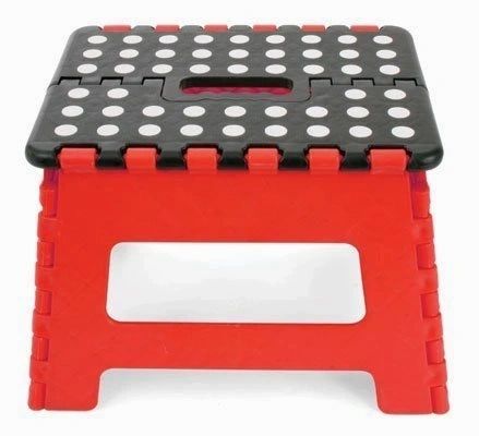 Home-it Folding Childeren Step Stool 11 In. Red - Black