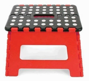 Home-it Folding Childeren Step Stool 11 In. Red - Black