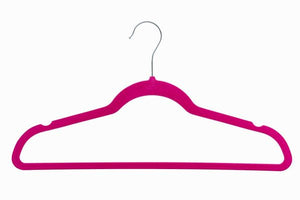 Home-it 50 Pack Clothes Hangers Hot Pink Velvet Hangers Clothes Hanger Ultra Thin No Slip