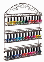 Load image into Gallery viewer, NAIL POLISH WALL RACK METAL 6 TIERS HOLDS 72 BOTTLES
