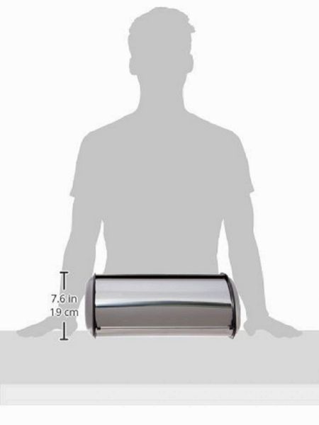 Home-it Stainless Steel Bread Box for kitchen, bread bin, bread storage 16.5x10x8