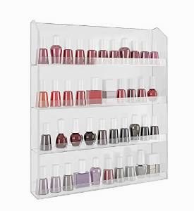 Home-it Acrylic Wall Rack Organizer Holds up to 40 Bottles Nail Polish