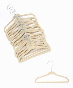 Home-it 30 PACK baby hangers Ivory baby Clothes Hangers Velvet Hangers use for skirt hangers Clothes Hanger pants hangers Ultra Thin No Slip kids hangers