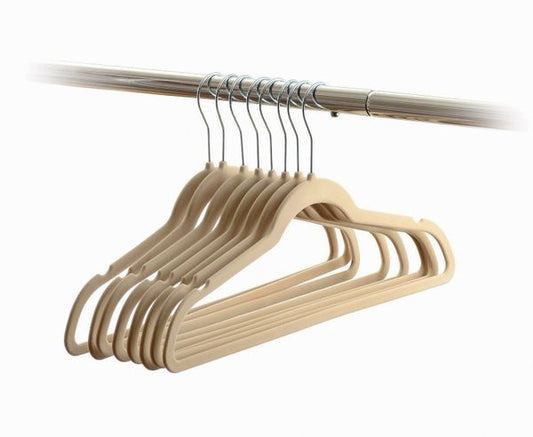 Home-it 100 Pack Clothes Hangers Ivory Velvet Hangers Clothes Hanger Ultra Thin No Slip (hook turns 360)