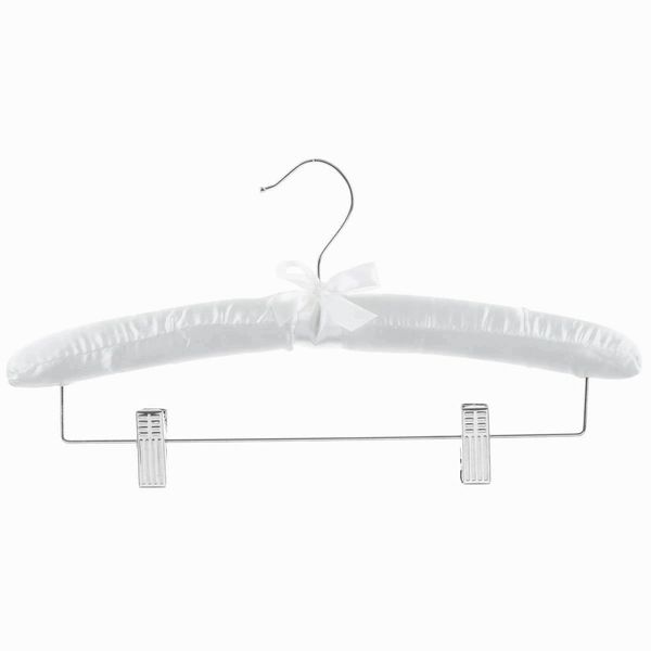 HOME-IT PADDED HANGERS WITH CLIPS PADDED CLOTHES HANGERS PADDED COAT HANGERS PADDED BABY HANGERS AND PADDED HANGERS FOR SWEATERS (PACK OF 12)