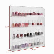 Load image into Gallery viewer, Home-it Acrylic Wall Rack Organizer Holds up to 40 Bottles Nail Polish
