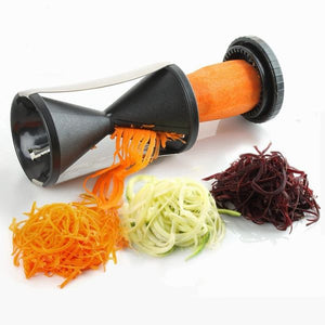 Home-it Handheld Spirelli Spiral Vegetable Slicer, Commercial Grade with Stainless Steel Traditional Ultra Sharp Japanese Blades
