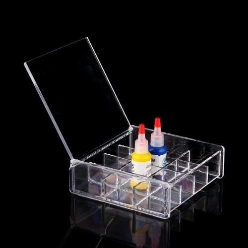 Home-it Clear Acrylic Cosmetic 12 with Cover Lipstick Brush Holder Makeup Organizer